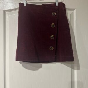 Altar'd State Burgundy Button Skirt